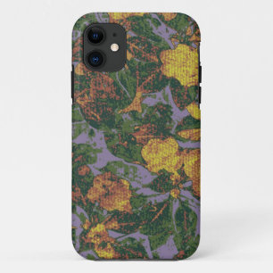 Yellow flower camouflage pattern iPhone 11 case