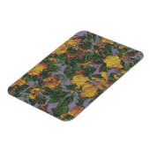 Yellow flower camouflage pattern magnet (Left Side)