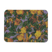 Yellow flower camouflage pattern magnet (Horizontal)