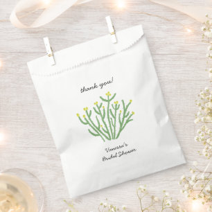 Yellow Flower Cholla Cactus Bridal Shower Favour Bag