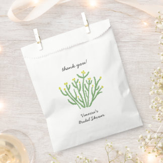 Yellow Flower Cholla Cactus Bridal Shower Favour Bag