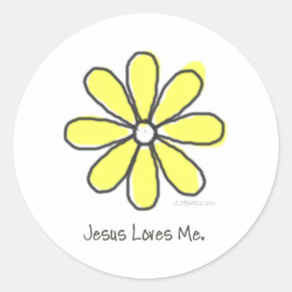 Yellow Flower Classic Round Sticker