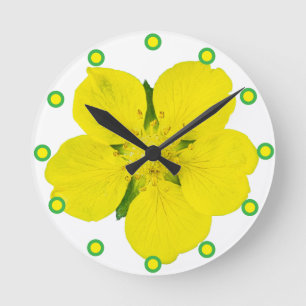 Yellow Flower – Cutout Macro Photo Wall Clock