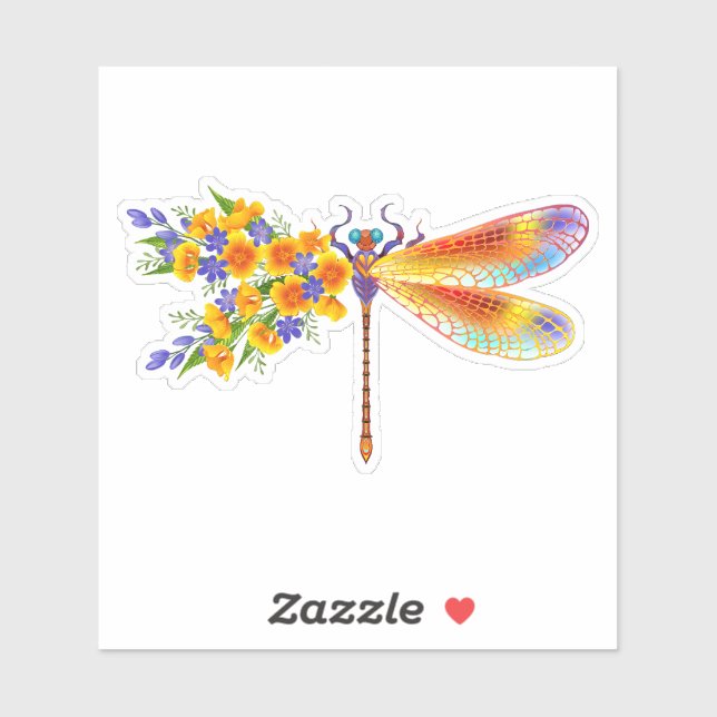 Yellow Flower Dragonfly (Sheet)