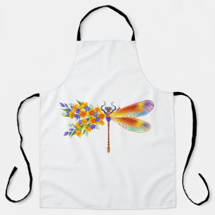 Yellow Flower Dragonfly Apron