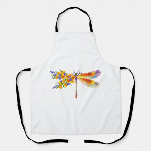 Yellow Flower Dragonfly Apron