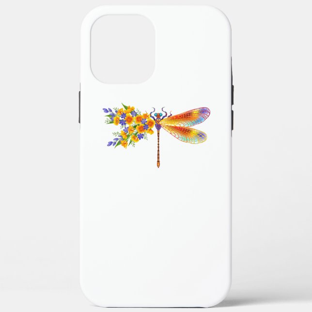 Yellow Flower Dragonfly Case-Mate iPhone Case (Back)