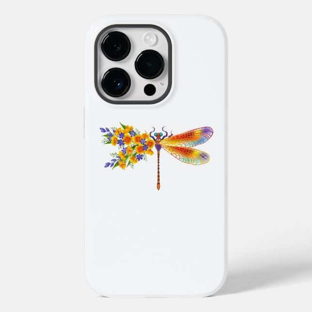 Yellow Flower Dragonfly Case-Mate iPhone Case (Back)
