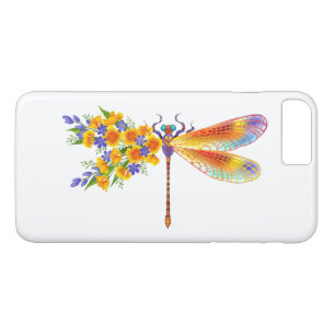 Yellow Flower Dragonfly iPhone 8 Plus/7 Plus Case