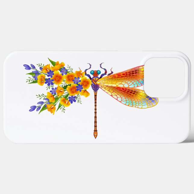 Yellow Flower Dragonfly Case-Mate iPhone Case (Back (Horizontal))