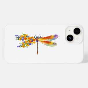 Yellow Flower Dragonfly Case-Mate iPhone 14 Case