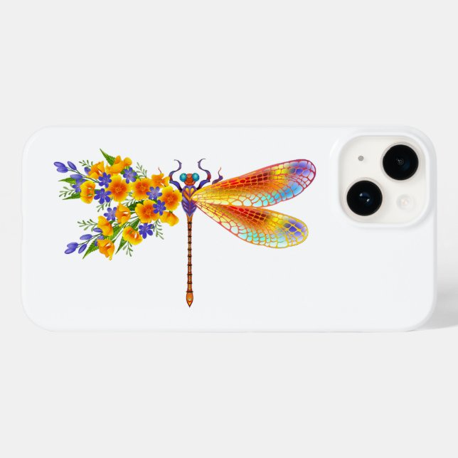 Yellow Flower Dragonfly Case-Mate iPhone Case (Back (Horizontal))