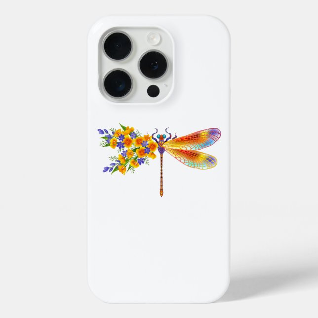 Yellow Flower Dragonfly Case-Mate iPhone Case (Back)
