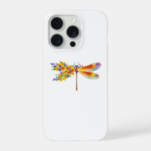 Yellow Flower Dragonfly iPhone 15 Pro Case
