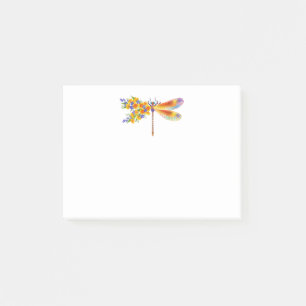 Yellow Flower Dragonfly Post-it Notes