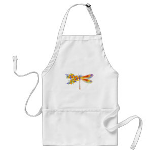 Yellow Flower Dragonfly Standard Apron