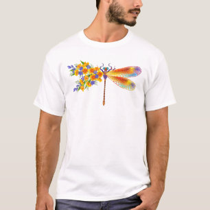 Yellow Flower Dragonfly T-Shirt