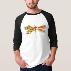 Yellow Flower Dragonfly T-Shirt