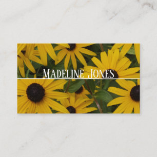 yellow flower garden nature photography custom business card