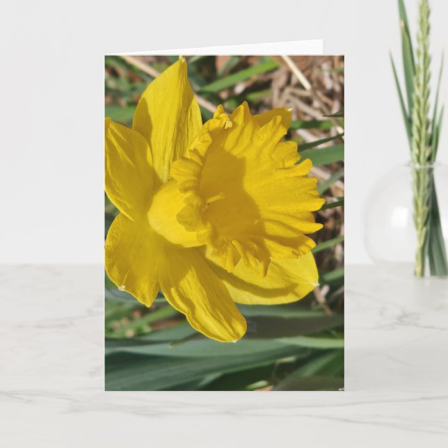 Yellow flower greeting card (Front)