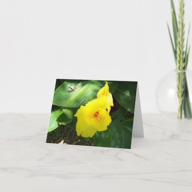 Yellow Flower in Shade Card (Front)