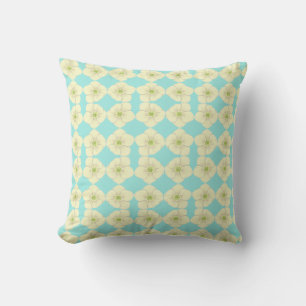 Yellow Flower Mirrored-Image Throw Pillow