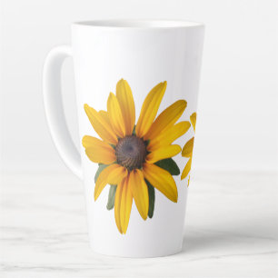 Yellow Flower Modern Simple Black Eyed Susan Latte Mug