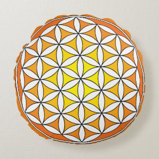 Yellow Flower of Life Meditation Pillow