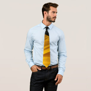 Yellow flower on  black background tie