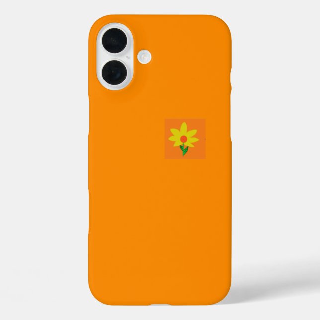 Yellow Flower Orange iPhone / iPad case (Back)