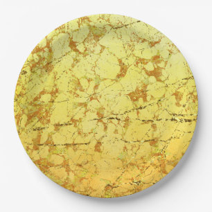 Yellow Flower Paper Plate