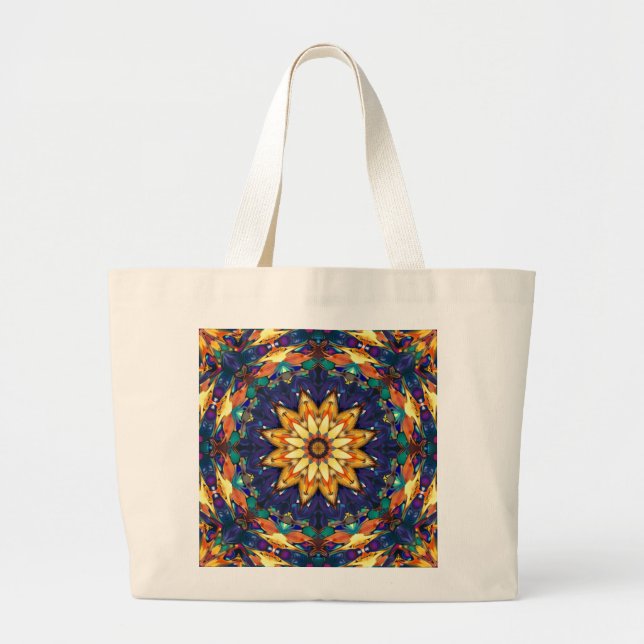 yellow flower pattern tote bag (Front)