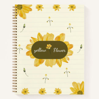 Yellow Flower Personalised Notebook