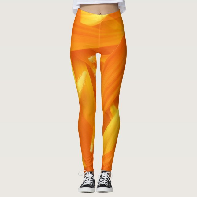 Yellow Flower Petal Leggings (Front)