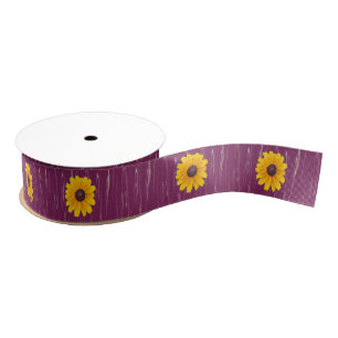 Yellow Flower Photo Grosgrain Ribbon