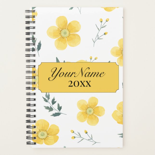 Yellow Flower Planner (Front)