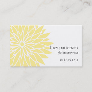 Yellow Flower Power Chic Stylish Business Cards