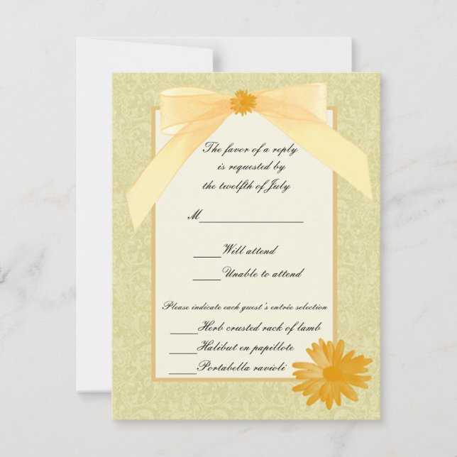 Yellow Flower Response Cards (Front)