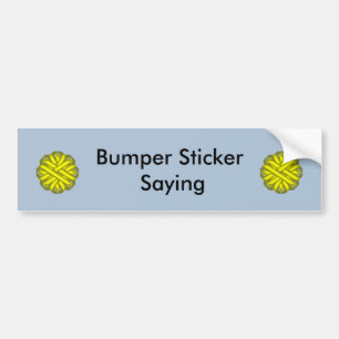 Yellow Flower Ribbon by Kenneth Yoncich Bumper Sticker