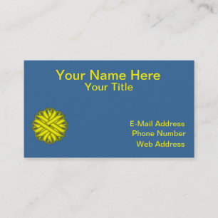 Yellow Flower Ribbon by Kenneth Yoncich Business Card