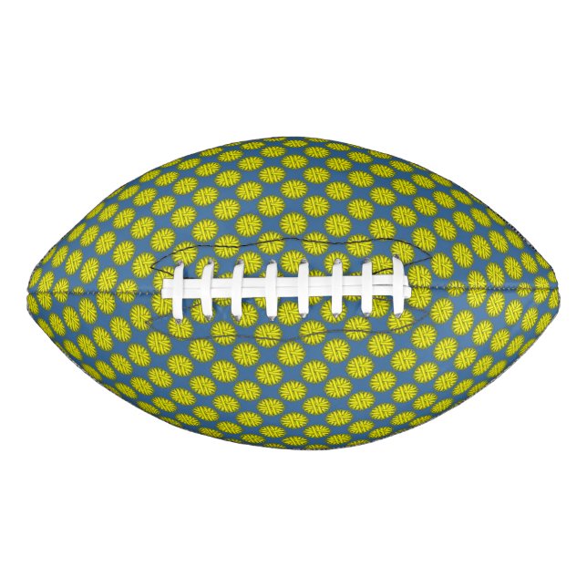 Yellow Flower Ribbon by Kenneth Yoncich Football (Front)