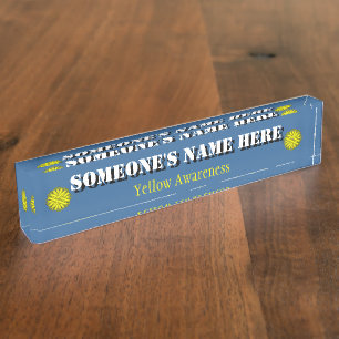 Yellow Flower Ribbon by Kenneth Yoncich Nameplate