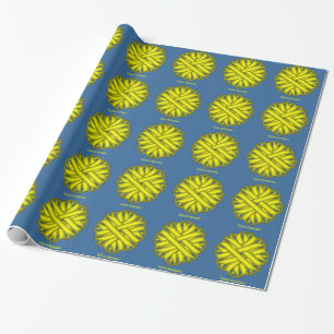 Yellow Flower Ribbon by Kenneth Yoncich Wrapping Paper