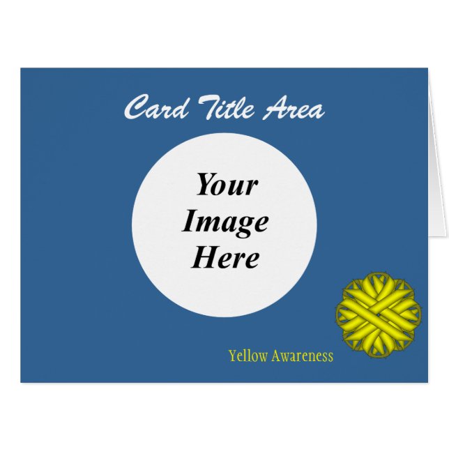 Yellow Flower Ribbon Template by Kenneth Yoncich (Front Horizontal)