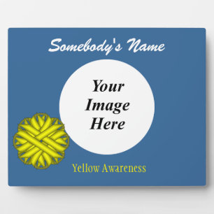 Yellow Flower Ribbon Template by Kenneth Yoncich Plaque