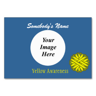 Yellow Flower Ribbon Template by Kenneth Yoncich Table Number
