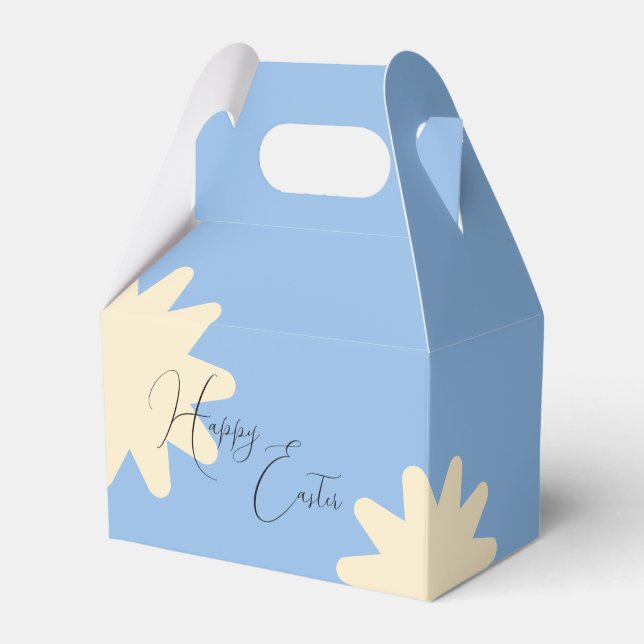 Yellow Flower Star Gift Bag Design Favour Box (Front Side)