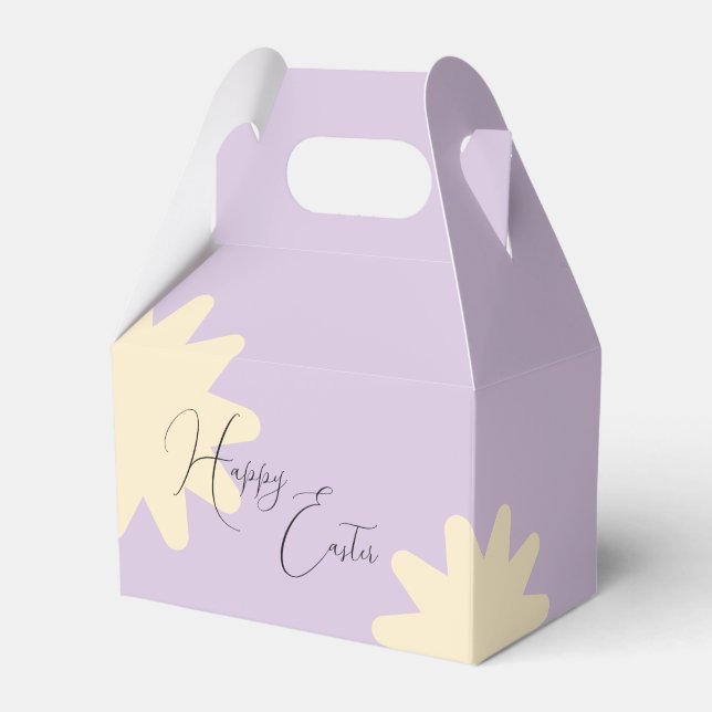 Yellow Flower Star Gift Bag Design Favour Box (Front Side)