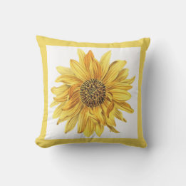 Yellow Flower / Sunflower Patio Cushion
