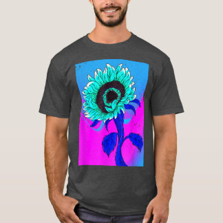 Yellow Flower Synthwave Retro Vaporwave Sunflower  T-Shirt